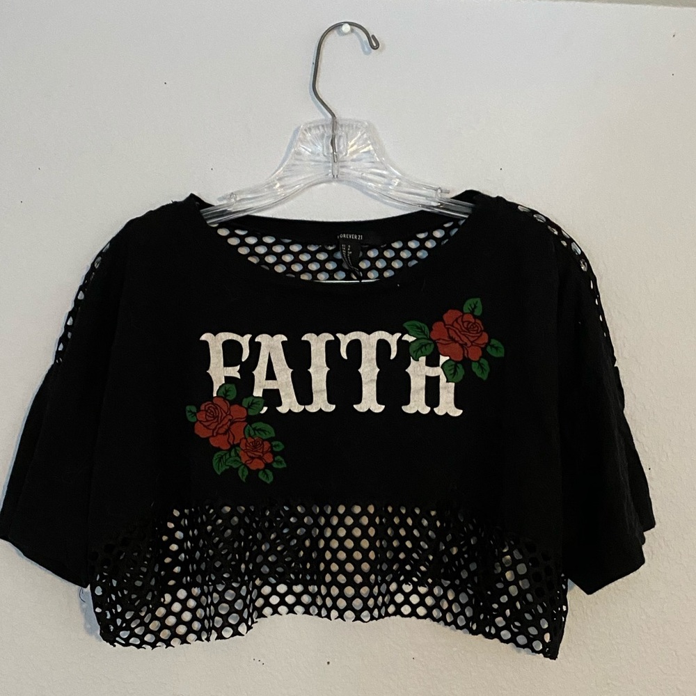Faith Mesh Crop Top